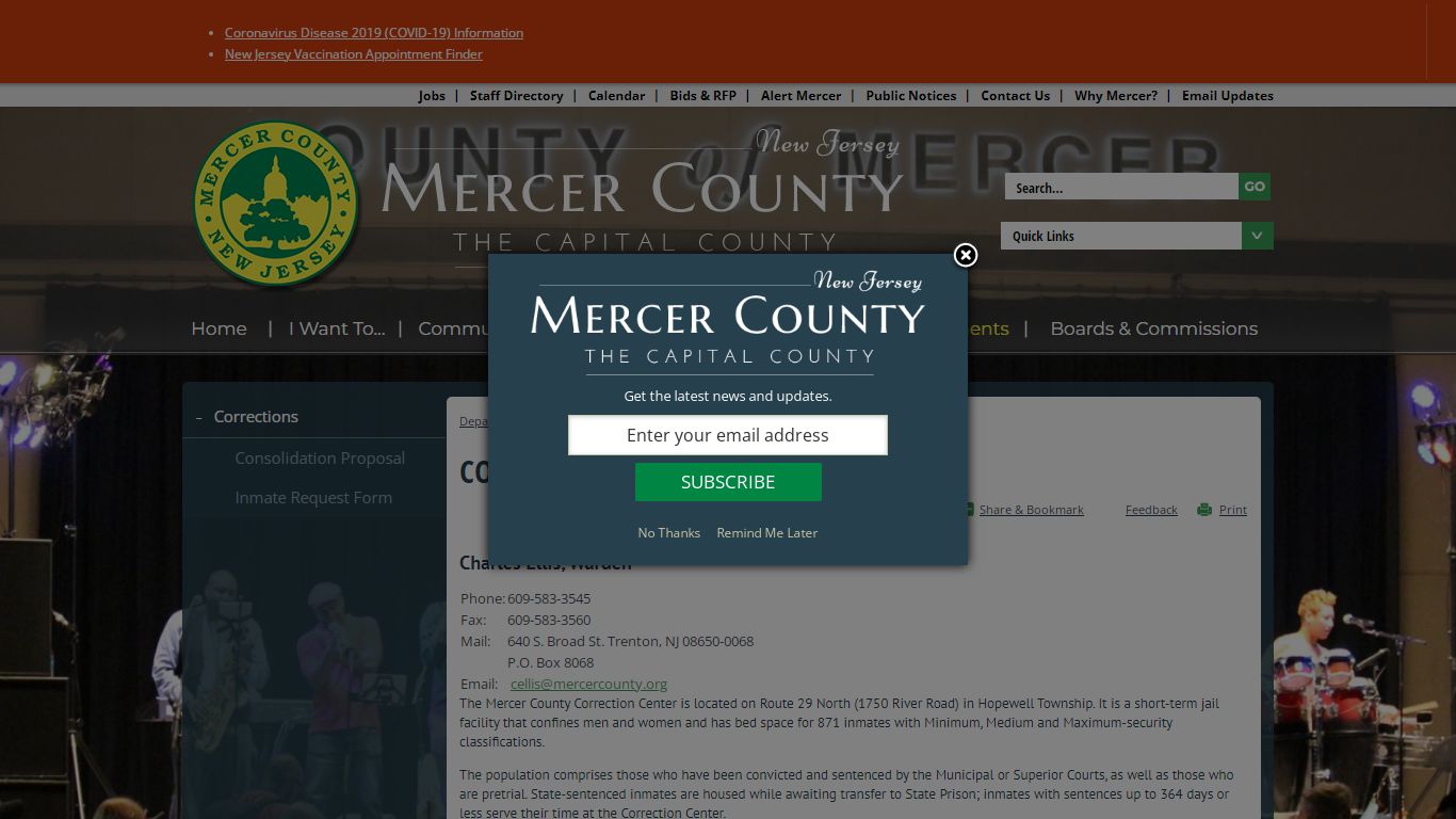 Corrections | Mercer County, NJ